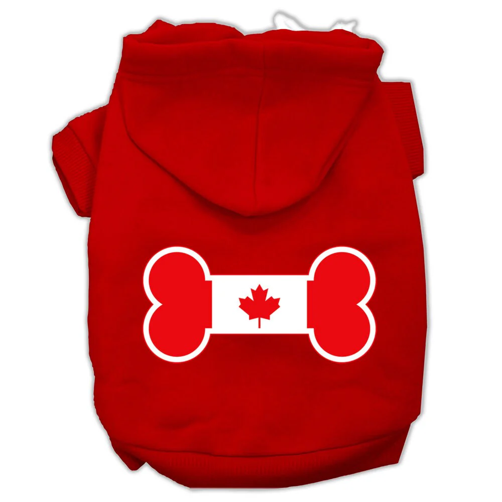 Pet Hoodie "Bone Shaped Canadian Flag" - Image 4
