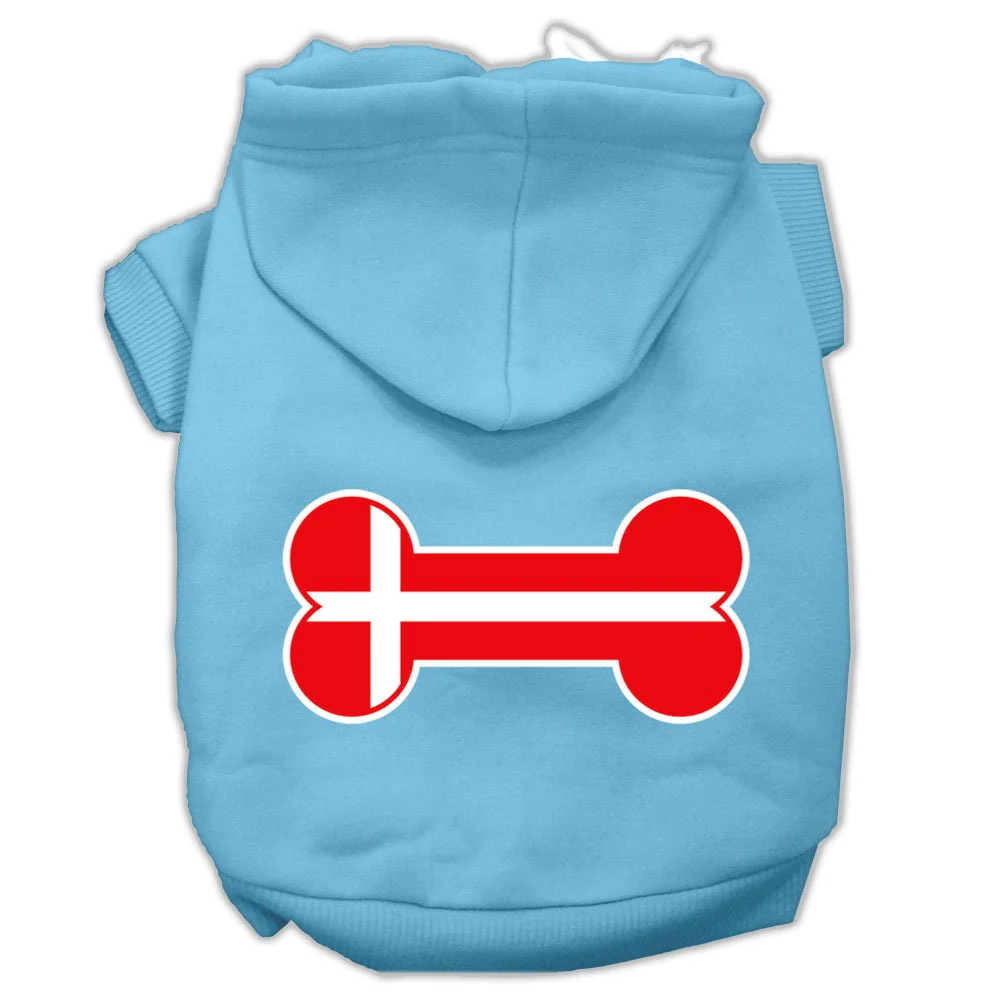 Pet Hoodie "Bone Shaped Denmark Flag" - Image 10