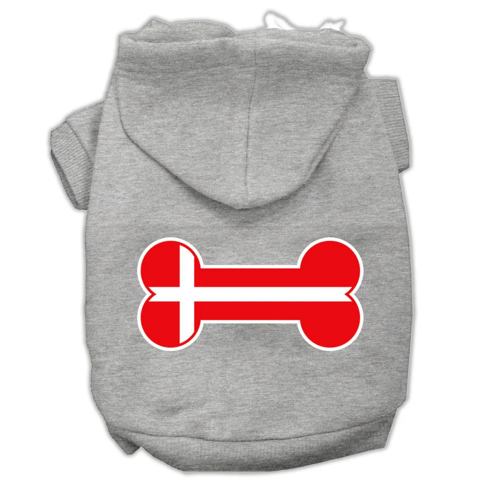 Pet Hoodie "Bone Shaped Denmark Flag" - Image 5