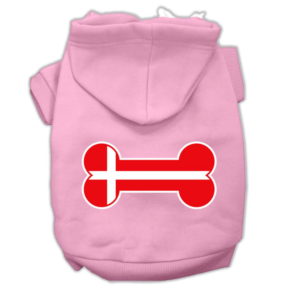 Pet Hoodie "Bone Shaped Denmark Flag" - Image 7
