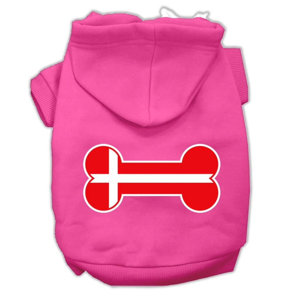 Pet Hoodie "Bone Shaped Denmark Flag" - Image 9