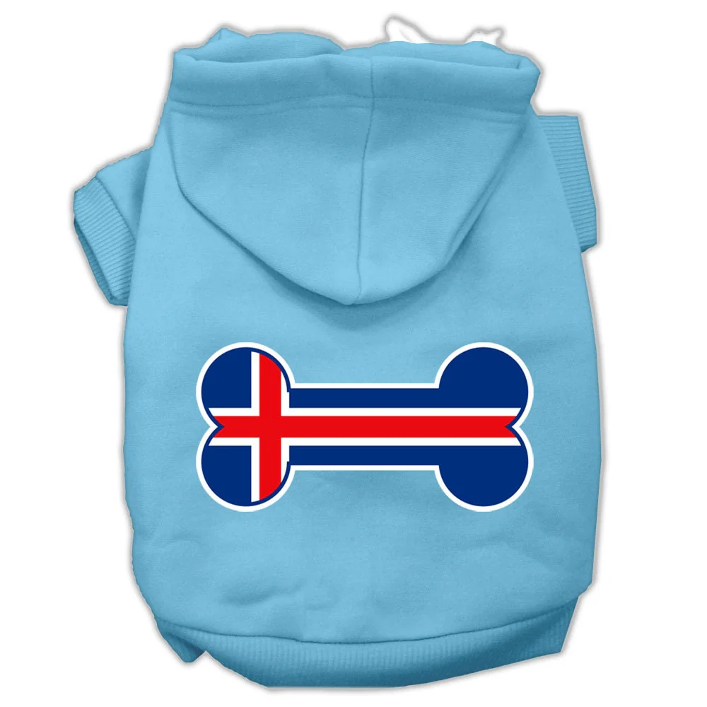 Pet Hoodie "Bone Shaped Iceland Flag" - Image 4