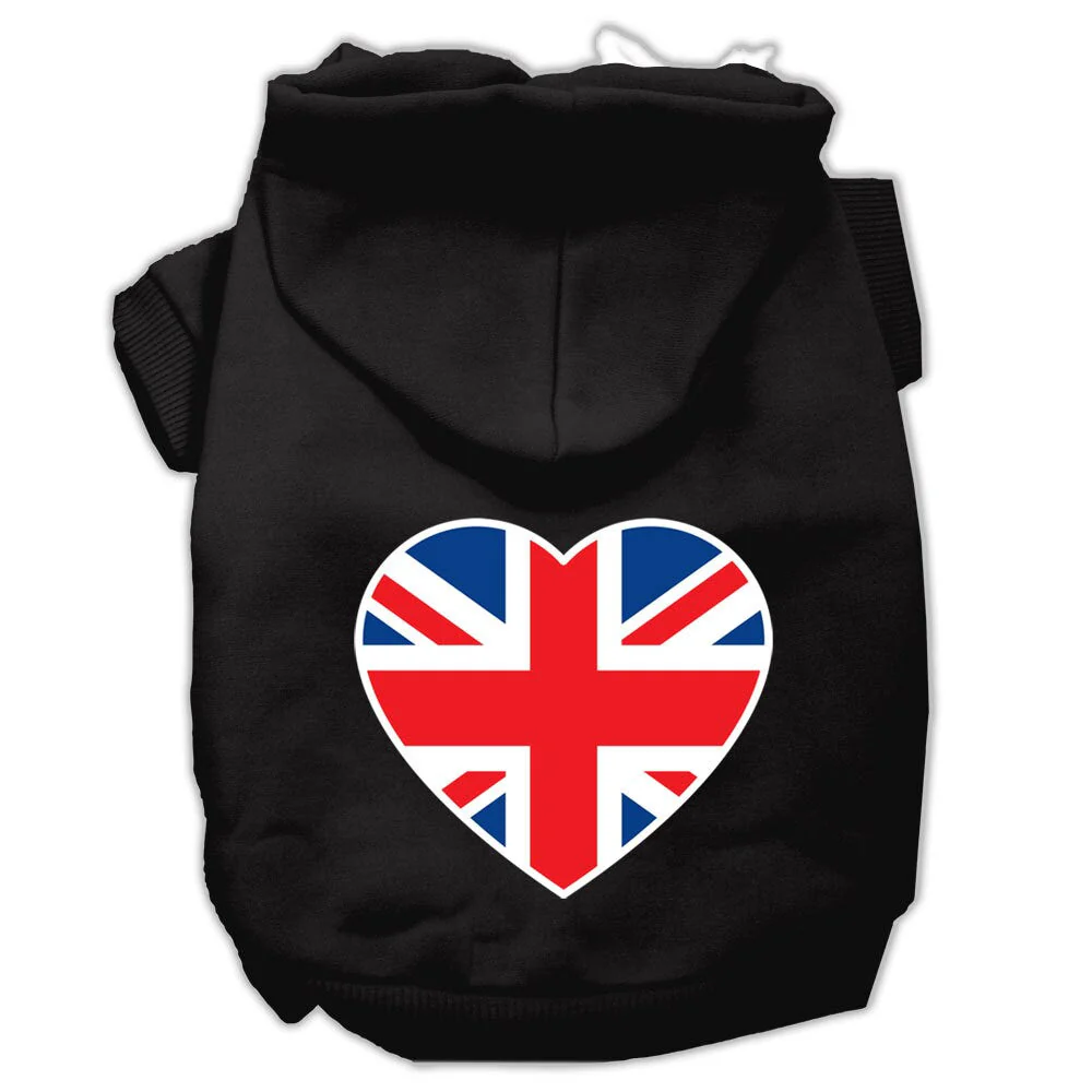 Pet Hoodie "British Flag Heart" - Image 3
