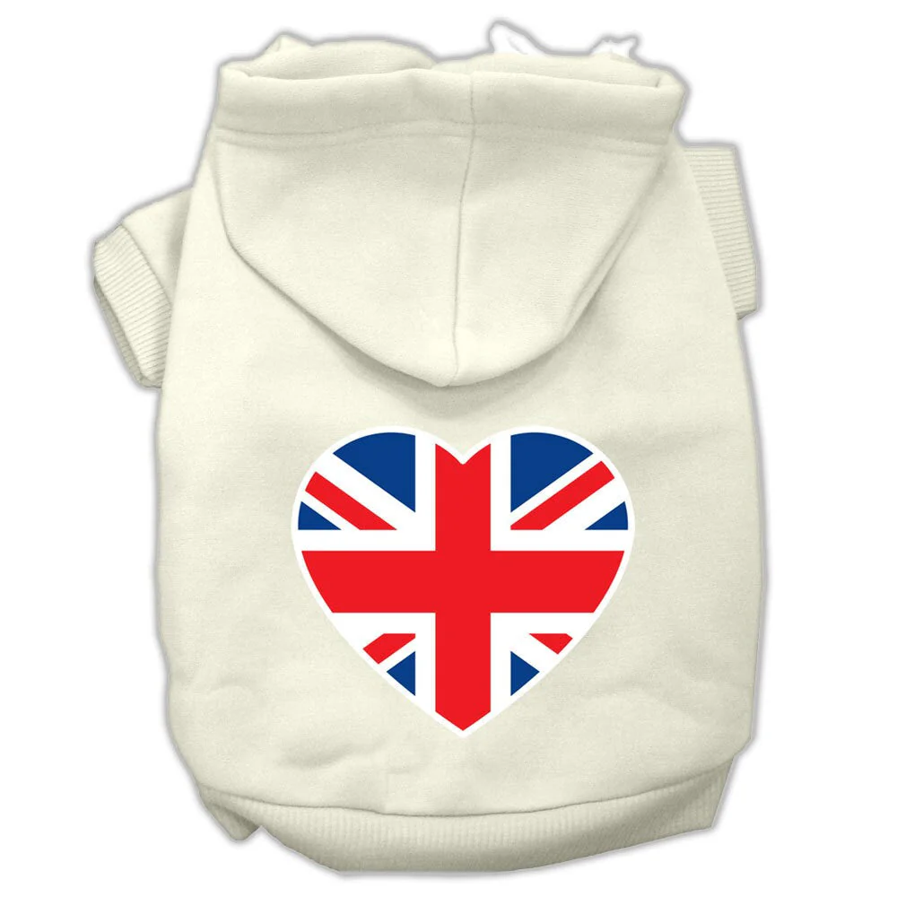 Pet Hoodie "British Flag Heart" - Image 4