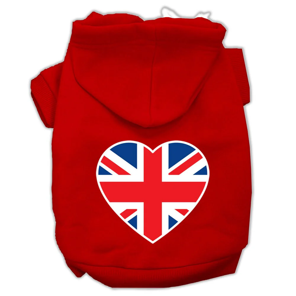 Pet Hoodie "British Flag Heart" - Image 5