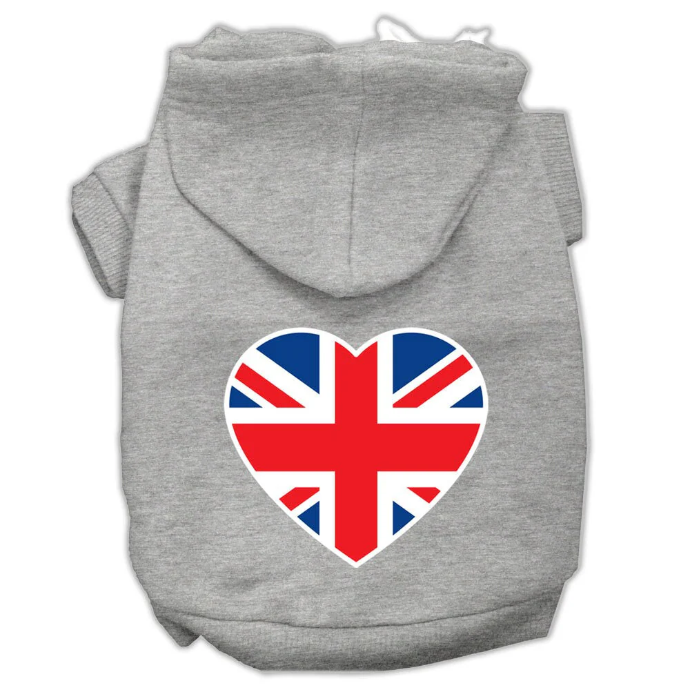 Pet Hoodie "British Flag Heart" - Image 9