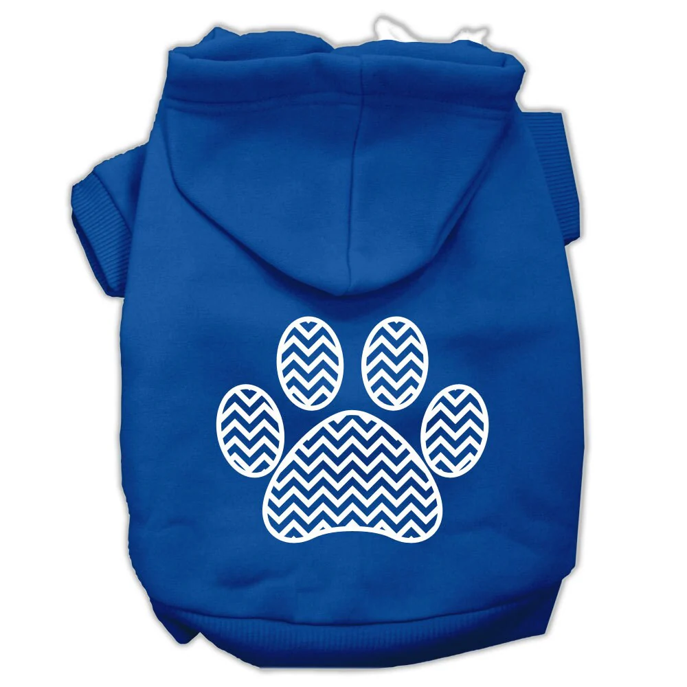 Pet Hoodie "Chevron Paw Print" - Image 3