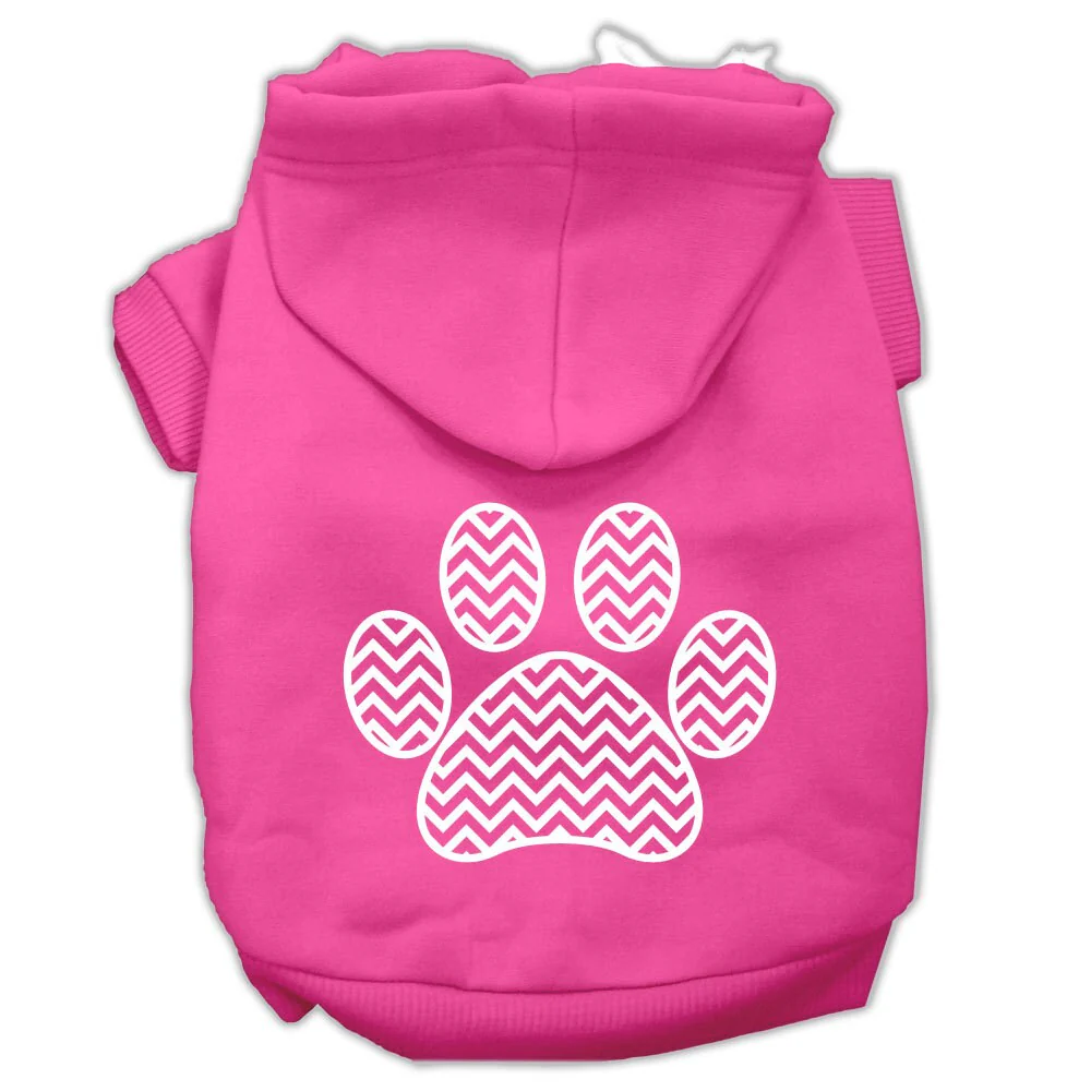 Pet Hoodie "Chevron Paw Print" - Image 4