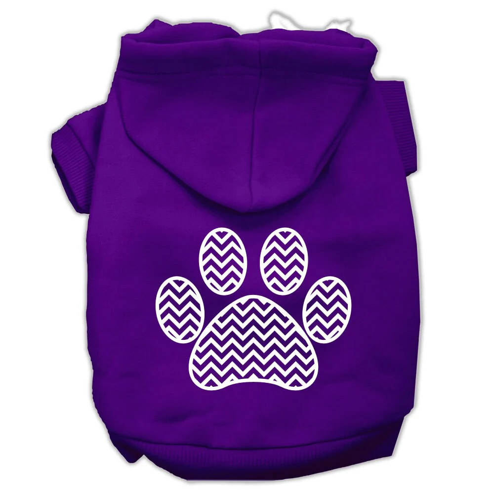Pet Hoodie "Chevron Paw Print" - Image 5