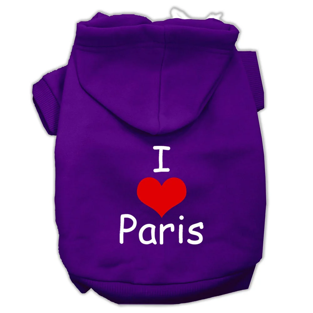 Pet Hoodie "I Love Paris" - Image 9