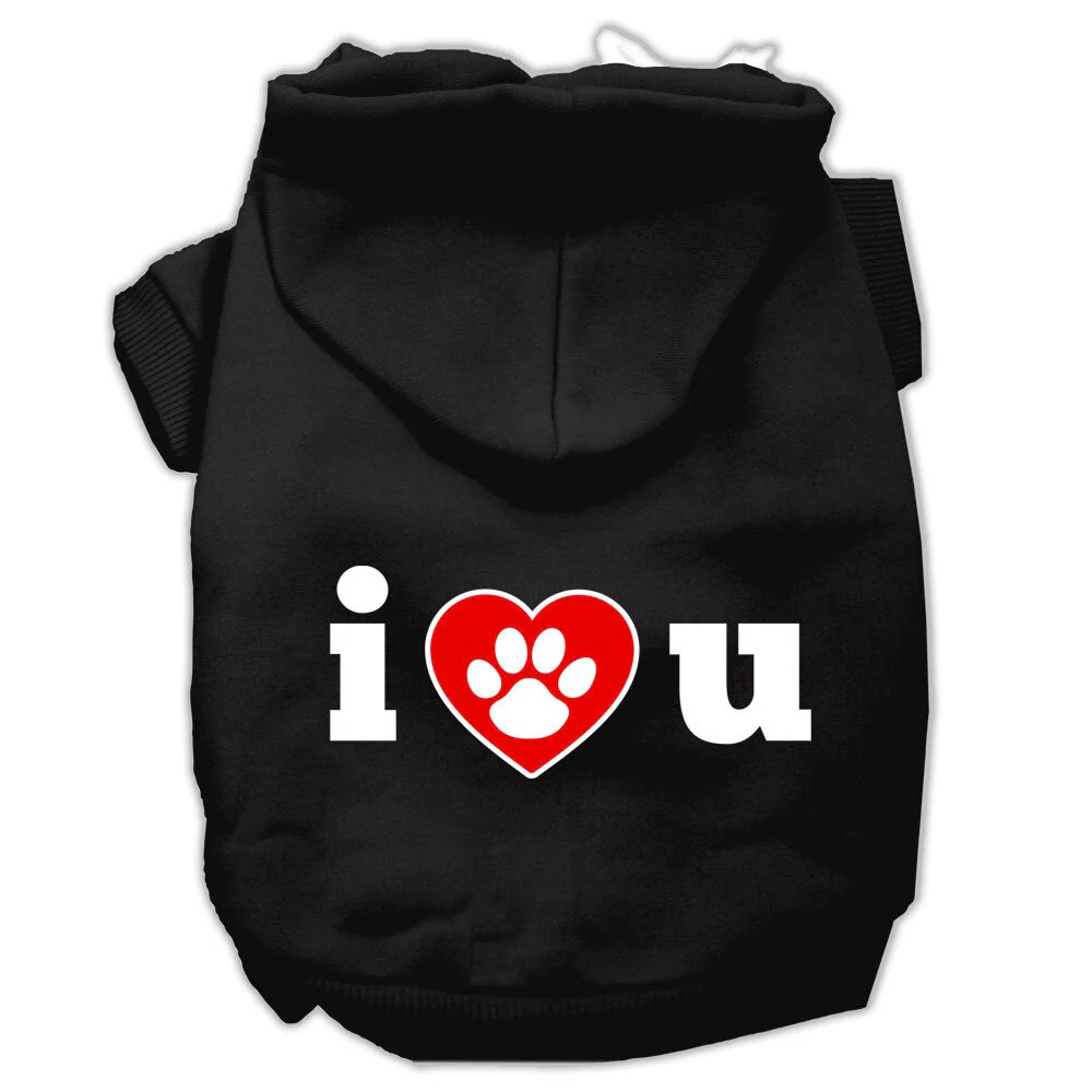 Pet Hoodie "I Love U" - Image 3