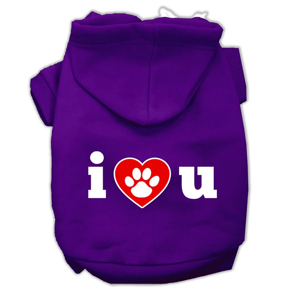 Pet Hoodie "I Love U" - Image 9