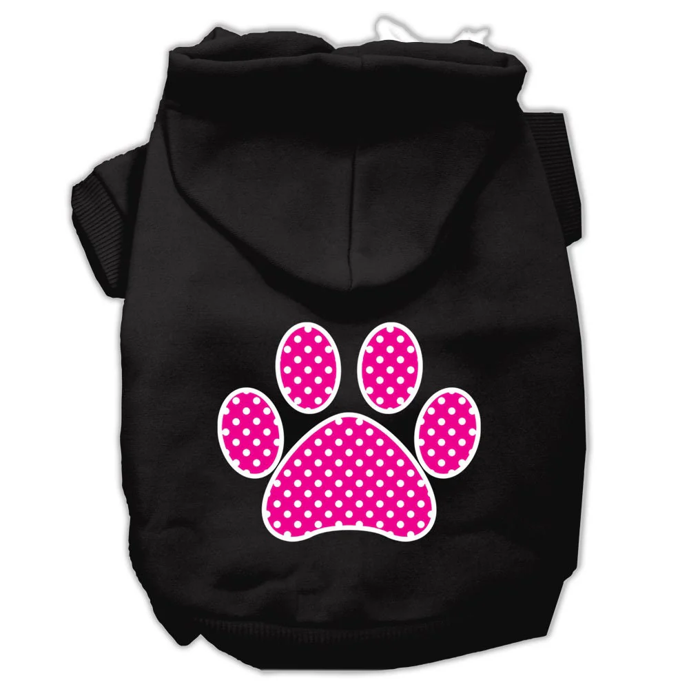 Pet Hoodie "Pink Swiss Dots Paw" - Image 7