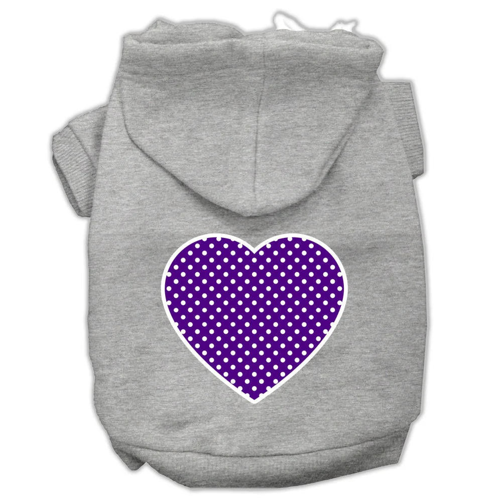 Pet Hoodie "Purple Swiss Dots Heart" - Image 5