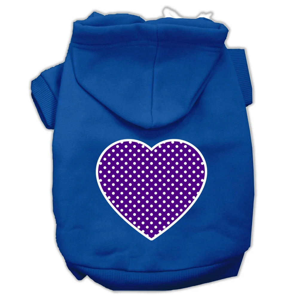 Pet Hoodie "Purple Swiss Dots Heart" - Image 7
