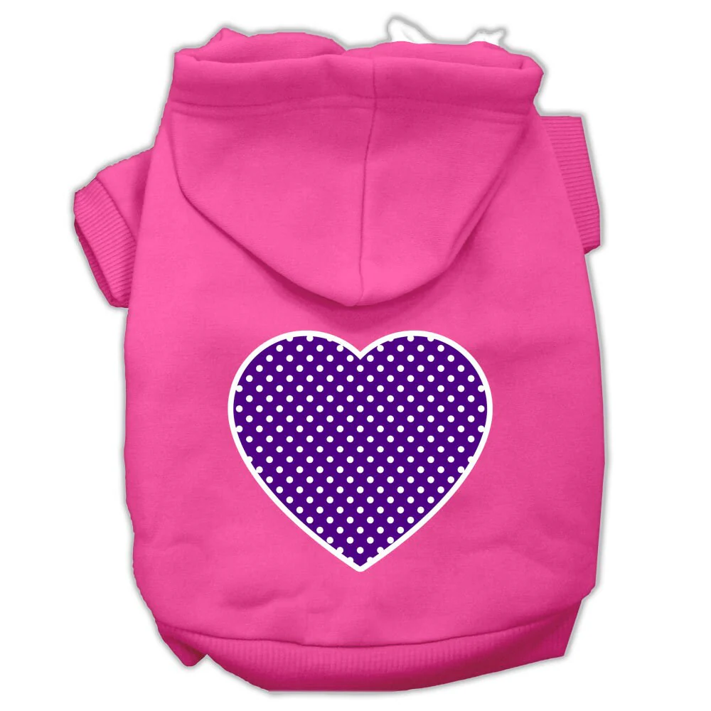 Pet Hoodie "Purple Swiss Dots Heart" - Image 8