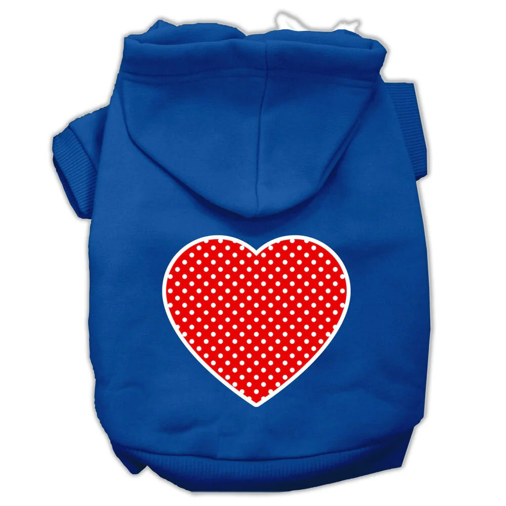 Pet Hoodie "Red Swiss Dots Heart" - Image 10