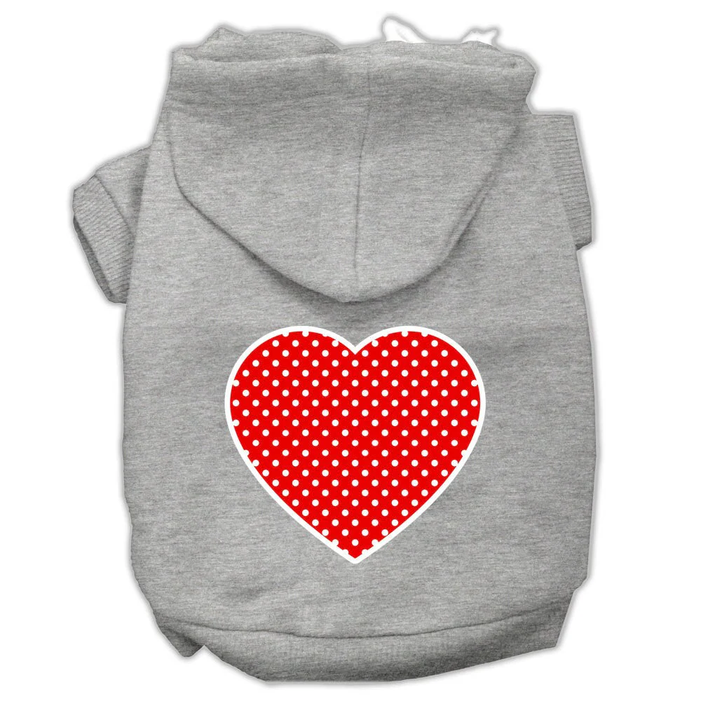 Pet Hoodie "Red Swiss Dots Heart" - Image 5