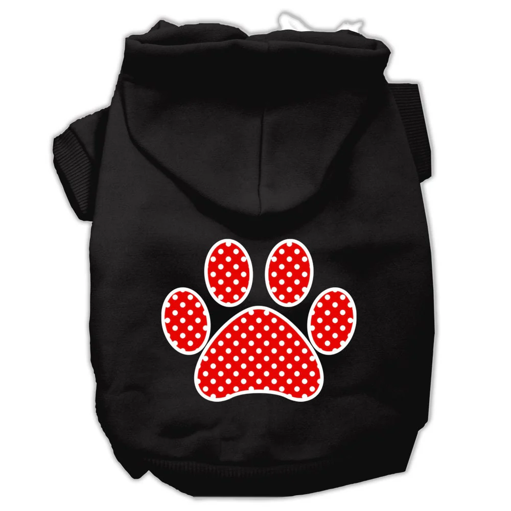 Pet Hoodie "Red Swiss Dots Paw" - Image 10