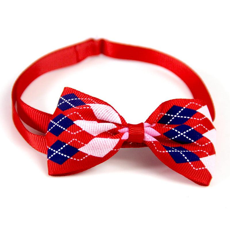 Pet Plaid Bow Tie Collar - Image 15