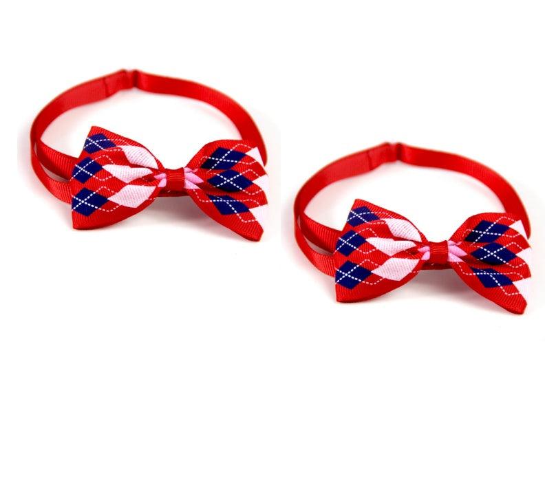 Pet Plaid Bow Tie Collar - Image 16