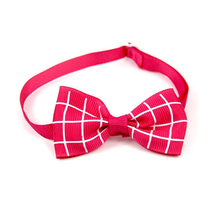 Pet Plaid Bow Tie Collar - Image 19