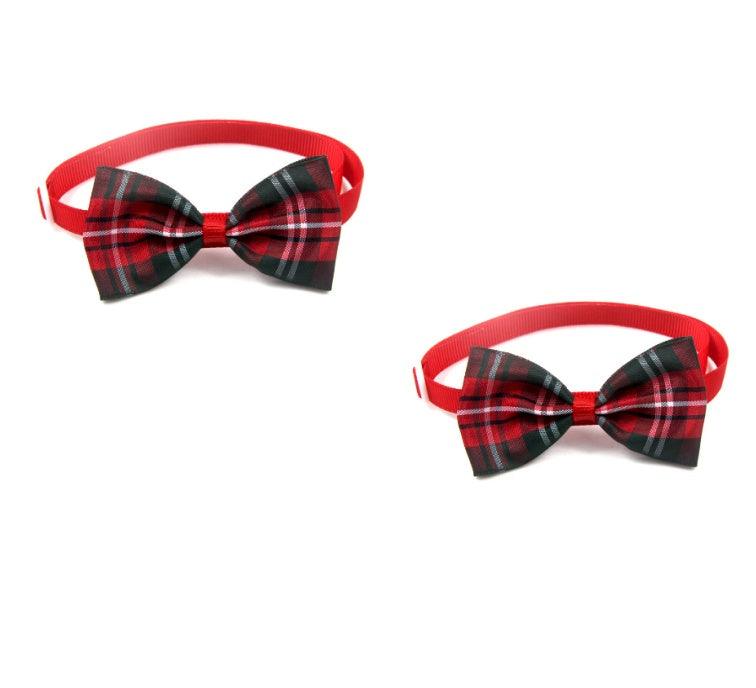 Pet Plaid Bow Tie Collar - Image 5