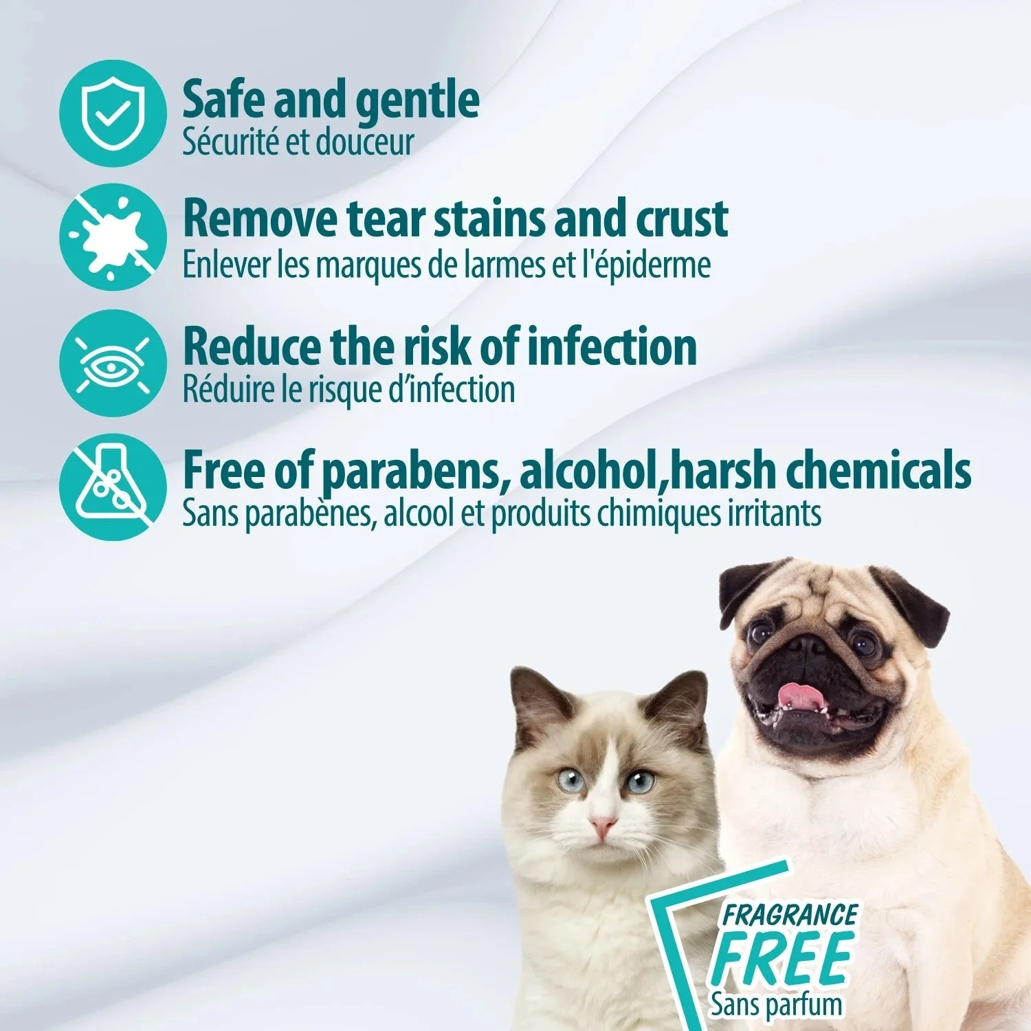 Pet Salon - Unscented Eyes/Ear Cleaning Wipes Dogs & Cats 120 cts - Image 7