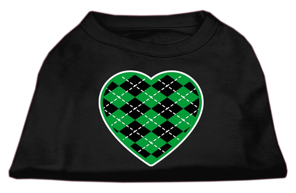 Pet Shirt "Argyle Heart Emerald Green" - Image 3