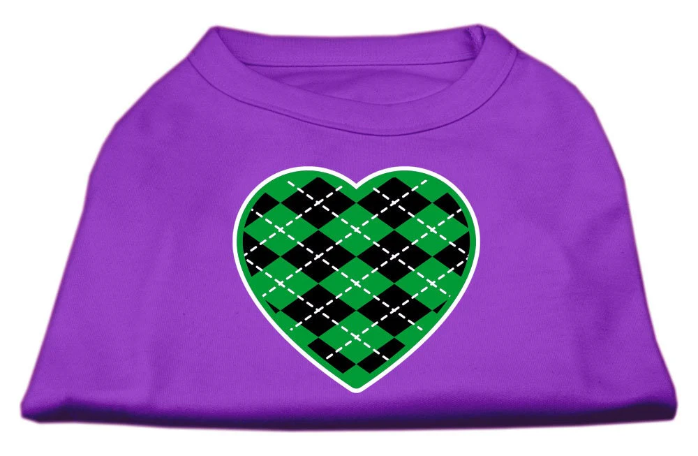 Pet Shirt "Argyle Heart Emerald Green" - Image 6