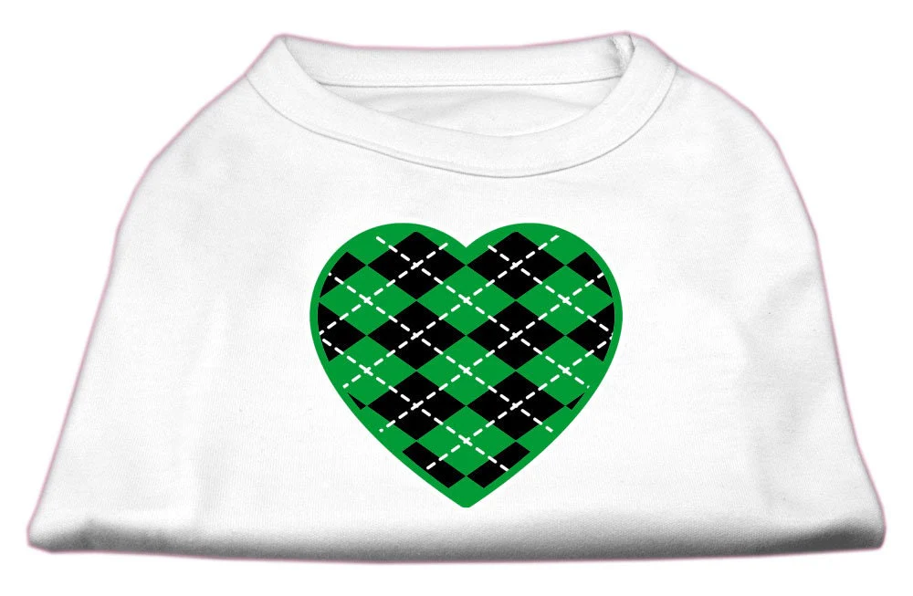 Pet Shirt "Argyle Heart Emerald Green" - Image 8