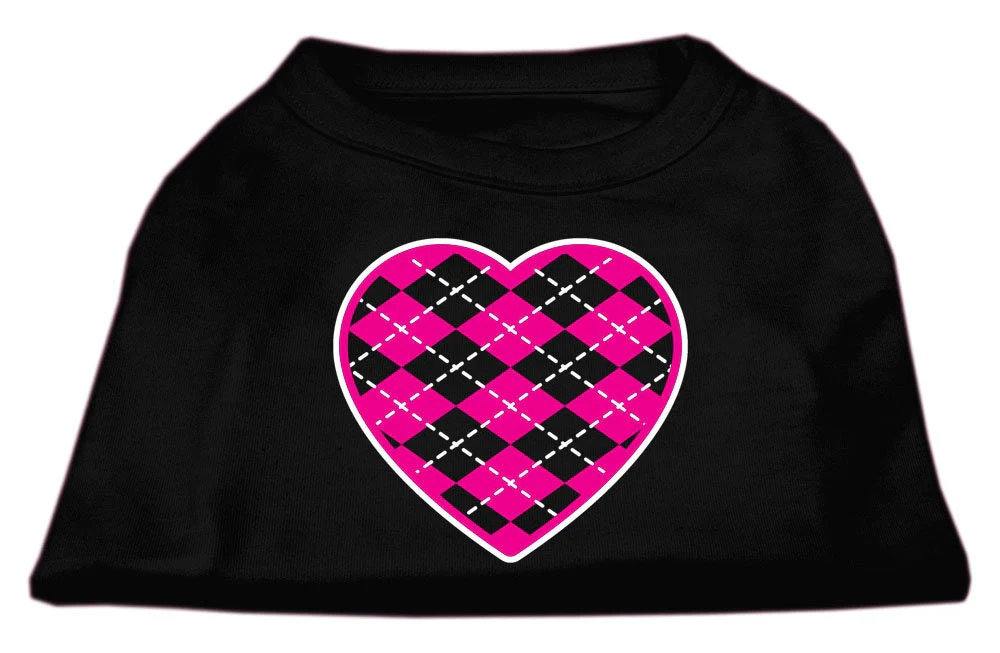 Pet Shirt "Argyle Heart Pink" - Image 4