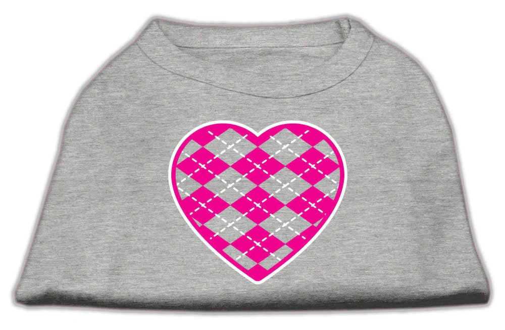 Pet Shirt "Argyle Heart Pink" - Image 5