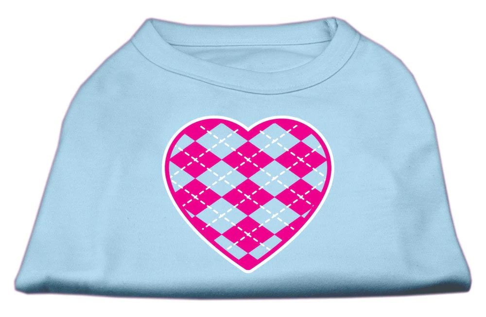 Pet Shirt "Argyle Heart Pink" - Image 6