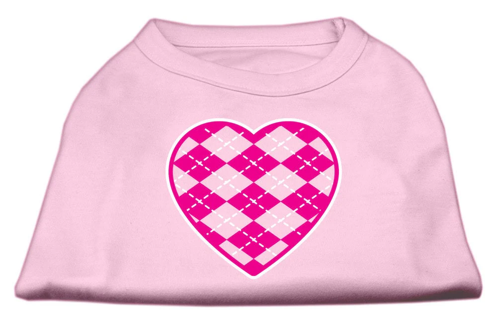 Pet Shirt "Argyle Heart Pink" - Image 7