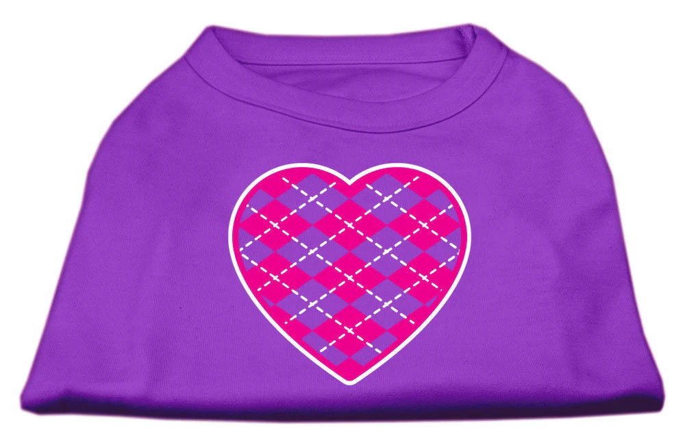 Pet Shirt "Argyle Heart Pink" - Image 8