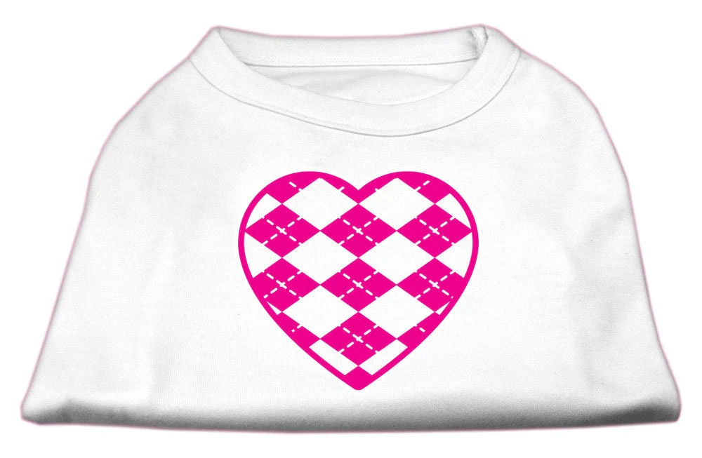Pet Shirt "Argyle Heart Pink" - Image 9