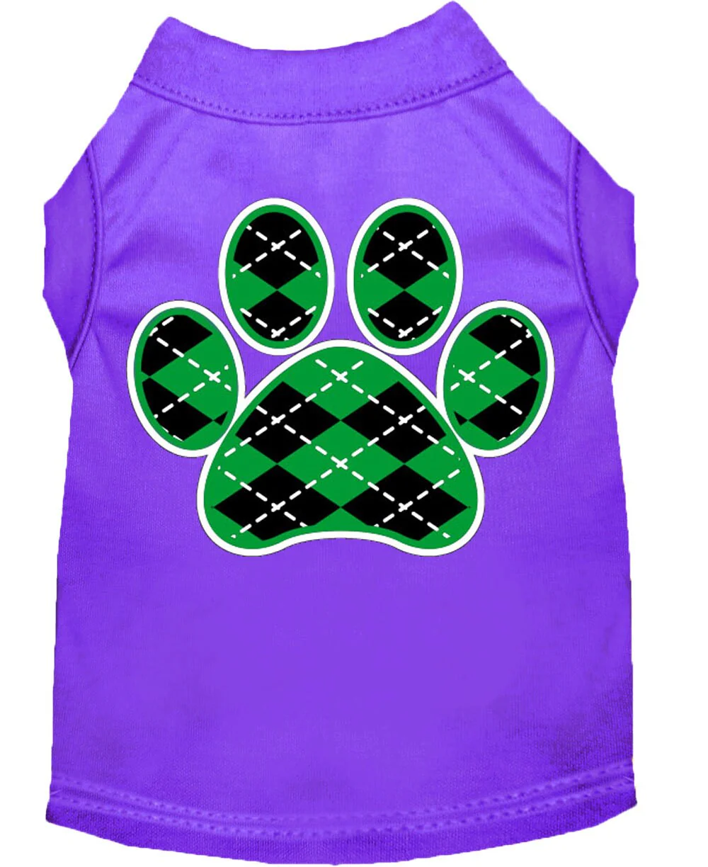 Pet Shirt "Argyle Paw Emerald Green" - Image 7