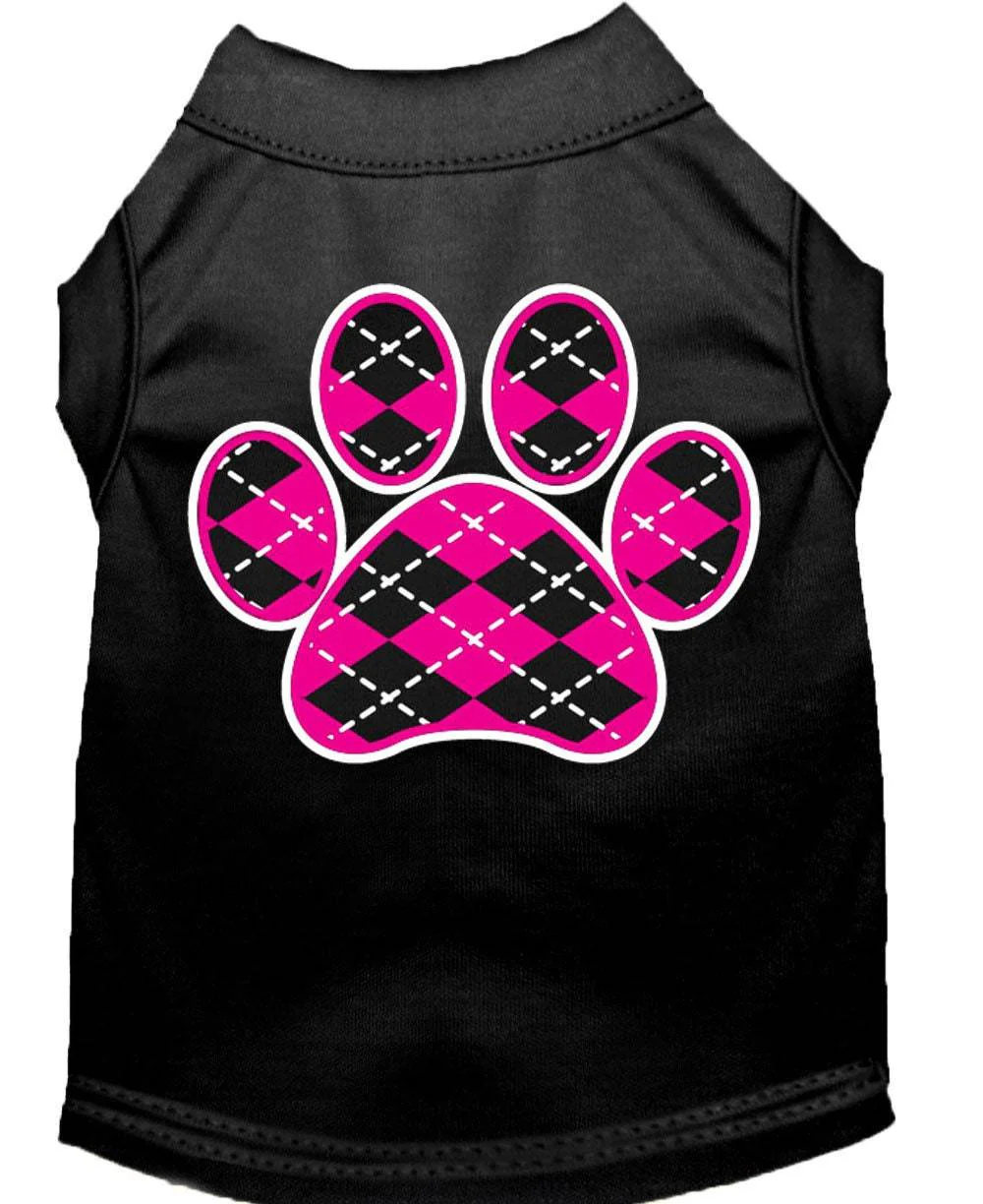 Pet Shirt "Argyle Paw Pink" - Image 6