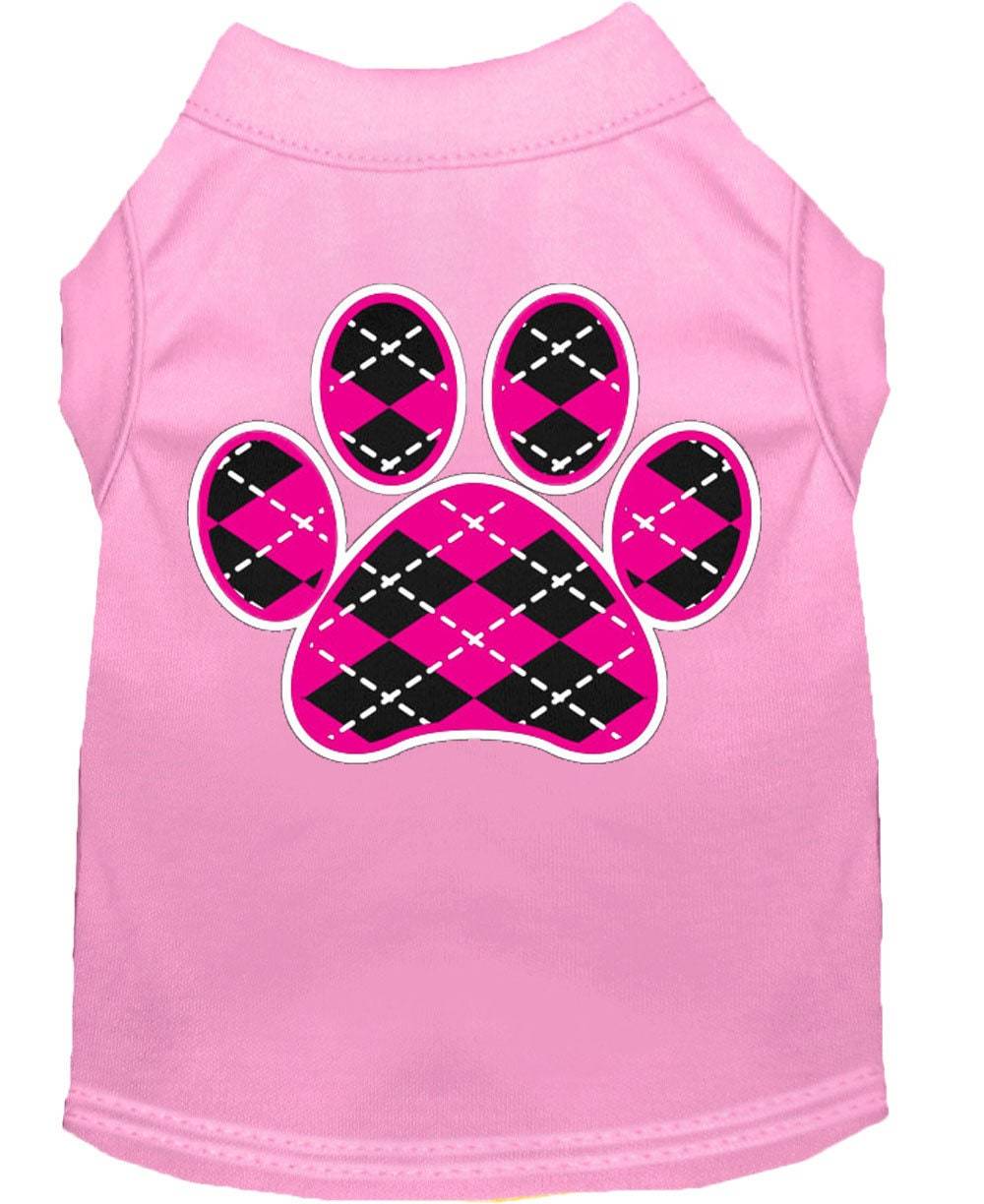 Pet Shirt "Argyle Paw Pink" - Image 8