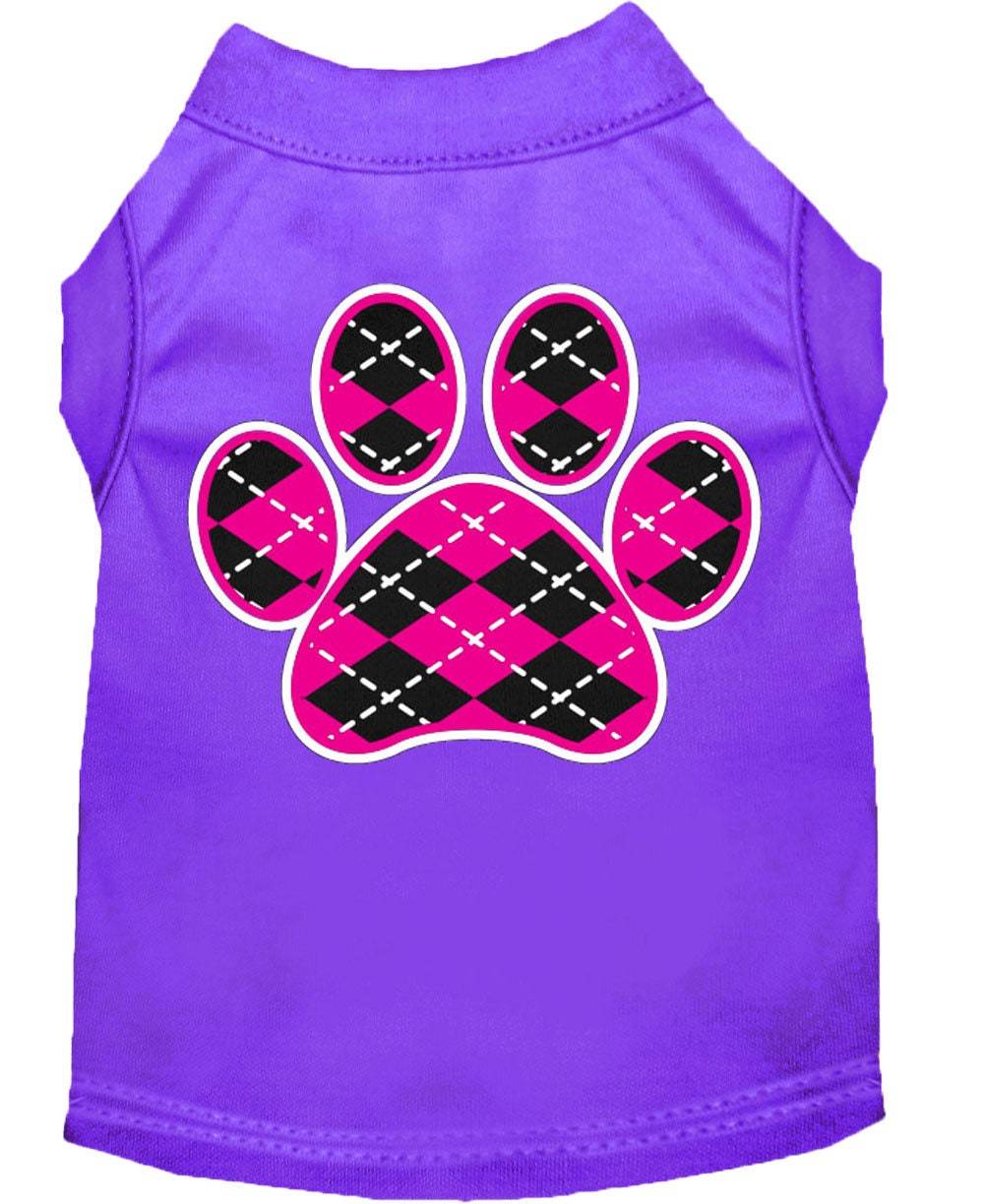 Pet Shirt "Argyle Paw Pink" - Image 9