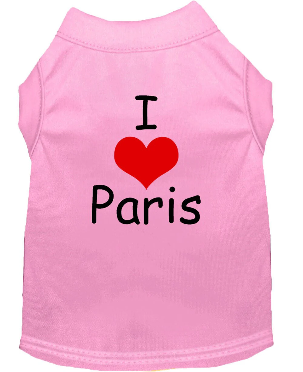 Pet Shirt "I Love Paris" - Image 3