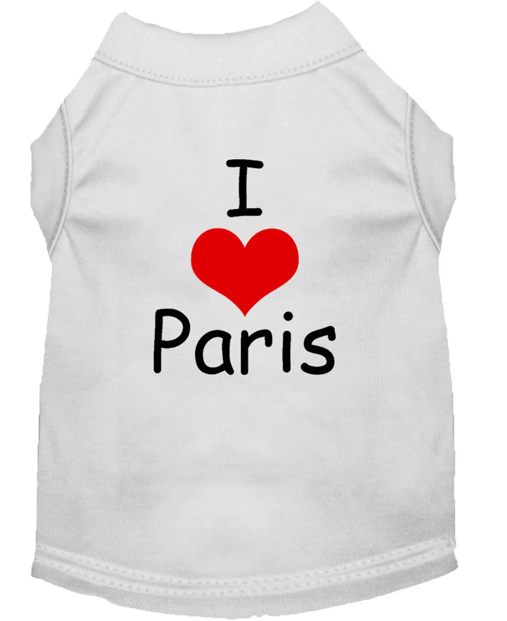 Pet Shirt "I Love Paris" - Image 4