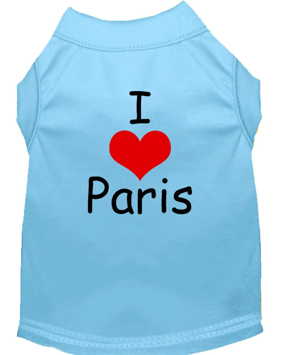 Pet Shirt "I Love Paris" - Image 5