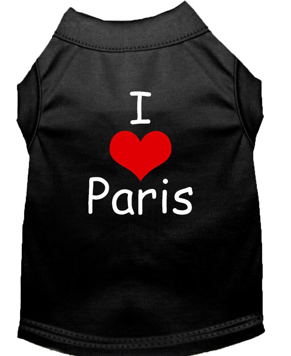 Pet Shirt "I Love Paris" - Image 6