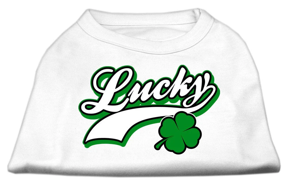 Pet Shirt "Lucky Swoosh White" - Image 2