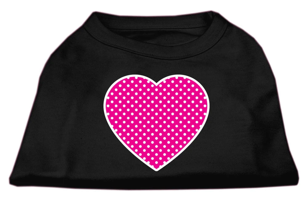 Pet Shirt "Pink Swiss Dot Heart" - Image 2