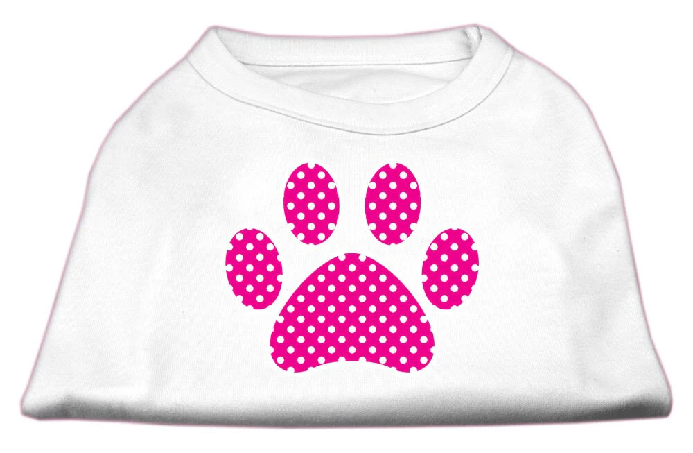 Pet Shirt "Pink Swiss Dot Paw" - Image 3