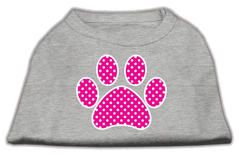 Pet Shirt "Pink Swiss Dot Paw" - Image 4