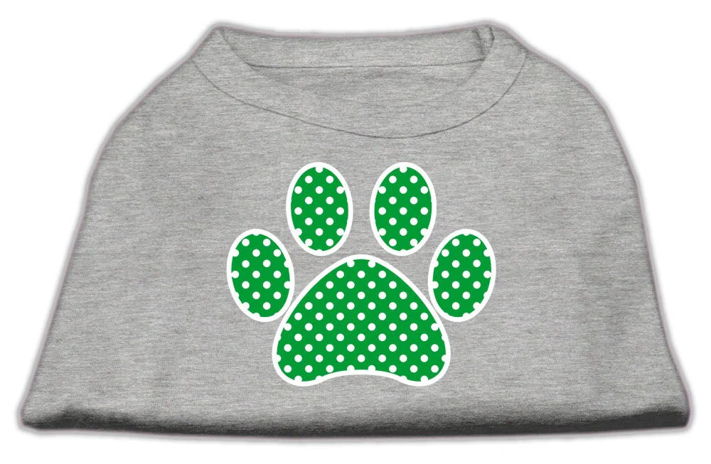 Pet Shirt "Swiss Dot Green Paw" - Image 3